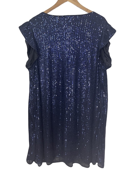 BloomChic 18-20 Navy Sequin V-Neck Dress, Formal, Party - Picture 2 of 6